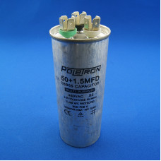 Конденсатор 50 + 1,5 мкф 450v (CBB65-50/1,5-450V) / металл