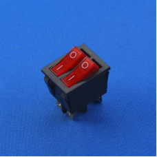 Кнопка переключатель двойной (KN009) / красный