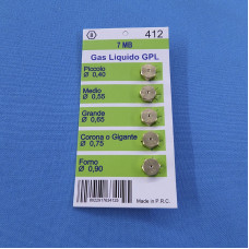 Жиклеры набор для газовых плит (Wo412) 7MB-GPL / 5шт (0.40, 0.55, 0.65, 0.75, 0.90)